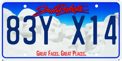 SD license plate 83YX14