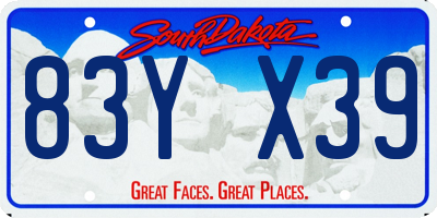 SD license plate 83YX39