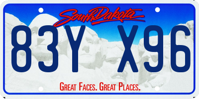 SD license plate 83YX96