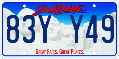 SD license plate 83YY49