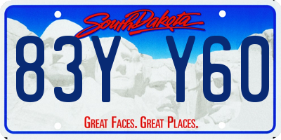 SD license plate 83YY60