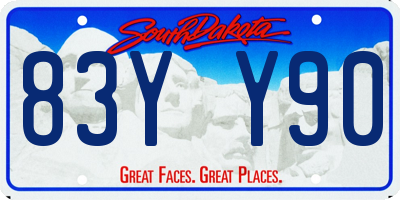 SD license plate 83YY90
