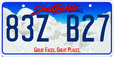 SD license plate 83ZB27