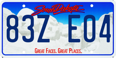 SD license plate 83ZE04