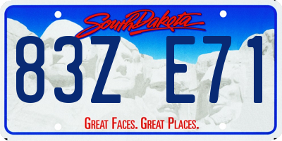 SD license plate 83ZE71