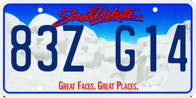 SD license plate 83ZG14