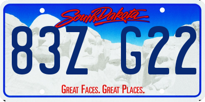 SD license plate 83ZG22