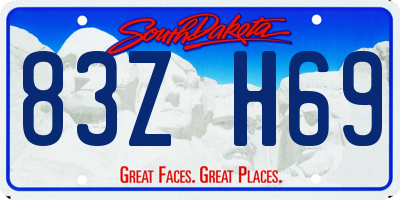 SD license plate 83ZH69