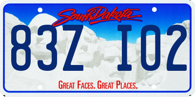 SD license plate 83ZI02