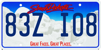 SD license plate 83ZI08