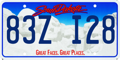 SD license plate 83ZI28