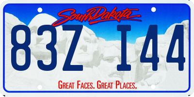 SD license plate 83ZI44