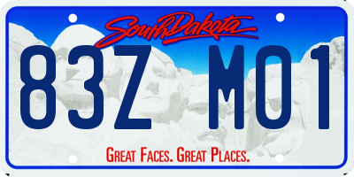 SD license plate 83ZM01