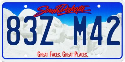 SD license plate 83ZM42