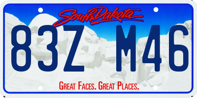 SD license plate 83ZM46