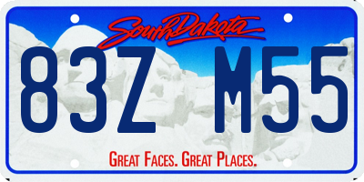 SD license plate 83ZM55