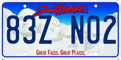SD license plate 83ZN02