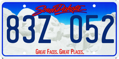 SD license plate 83ZO52