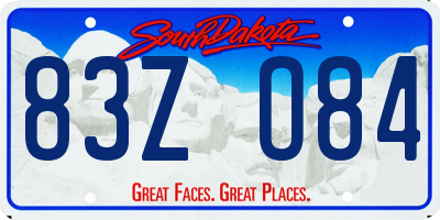 SD license plate 83ZO84