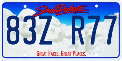 SD license plate 83ZR77