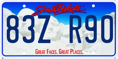 SD license plate 83ZR90