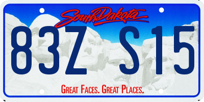 SD license plate 83ZS15