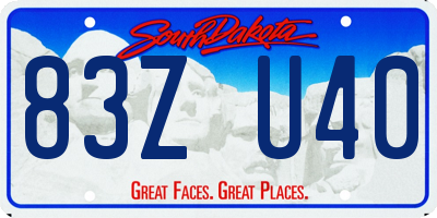 SD license plate 83ZU40
