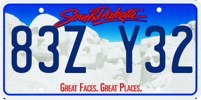 SD license plate 83ZY32