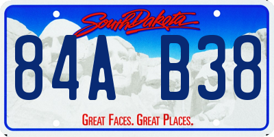 SD license plate 84AB38