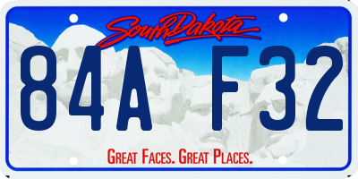 SD license plate 84AF32