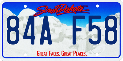 SD license plate 84AF58