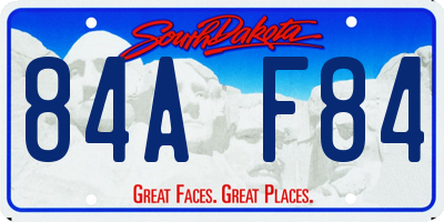 SD license plate 84AF84