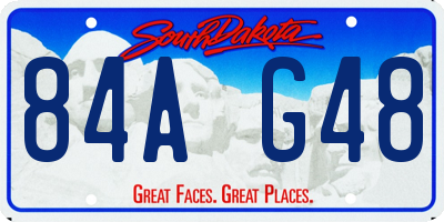 SD license plate 84AG48