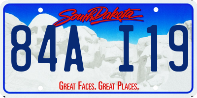 SD license plate 84AI19