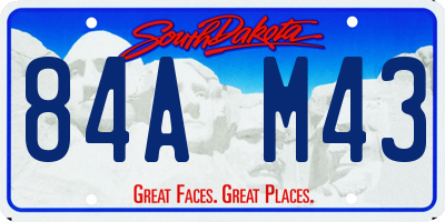 SD license plate 84AM43