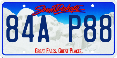 SD license plate 84AP88