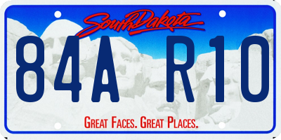 SD license plate 84AR10