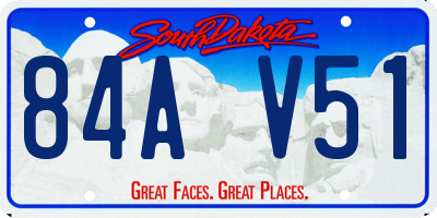 SD license plate 84AV51