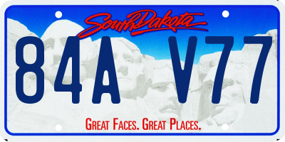 SD license plate 84AV77