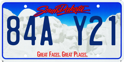 SD license plate 84AY21