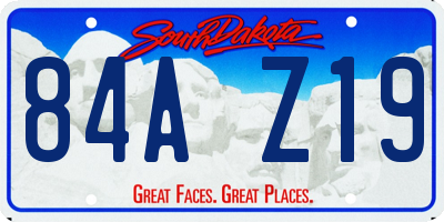 SD license plate 84AZ19