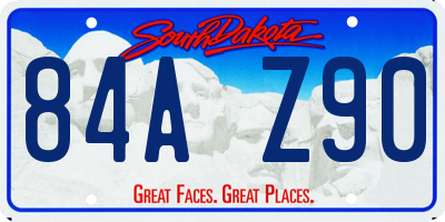 SD license plate 84AZ90