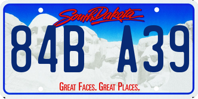 SD license plate 84BA39