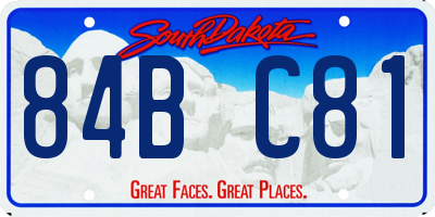 SD license plate 84BC81