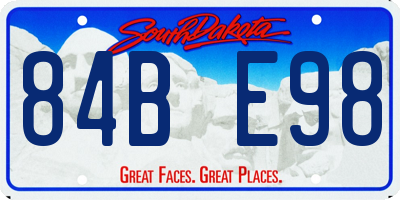 SD license plate 84BE98