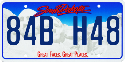 SD license plate 84BH48