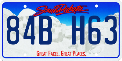 SD license plate 84BH63