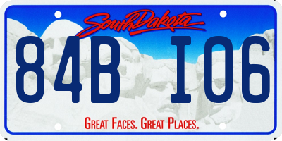 SD license plate 84BI06