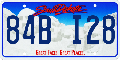 SD license plate 84BI28