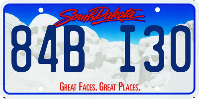 SD license plate 84BI30
